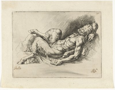 Poêle couchée avec deux grappes de raisin (série: Signorum Veterum Icones II) - Jan de Bisschop