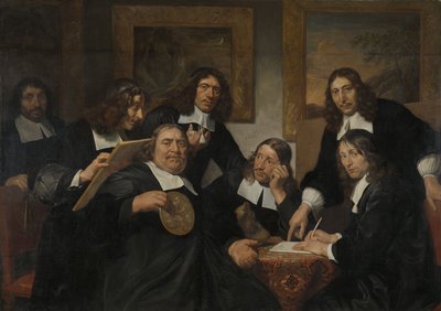 Les gouverneurs de la guilde de Saint-Luc, Haarlem, 1675 - Jan de Bray