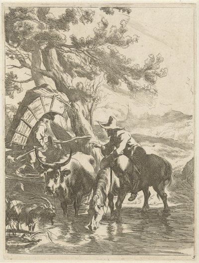 Berger et garçon chargé près d