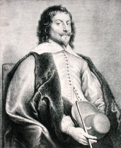 Nicolas Lanier (né en 1588) gravé par Lucas Vostermans - Jan the Elder (after) Lievens
