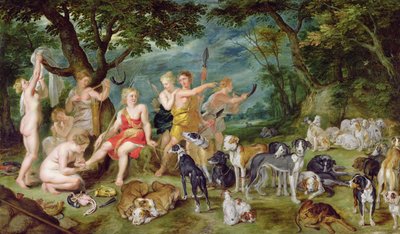Diane et ses Nymphes se Préparant à Partir pour la Chasse - Jan the Elder Brueghel