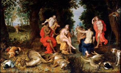 Le repos de Diane à la chasse, fin XVIe ou début XVIIe siècle - Jan the Elder Brueghel