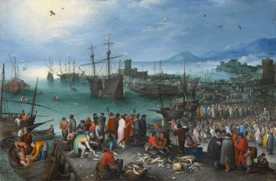 Scène de port avec le départ de Saint Paul de Césarée - Jan the Elder Brueghel