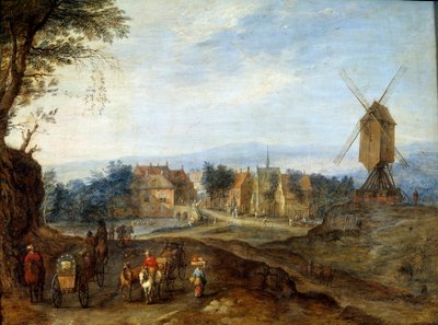 Paysage au moulin - Jan the Elder Brueghel