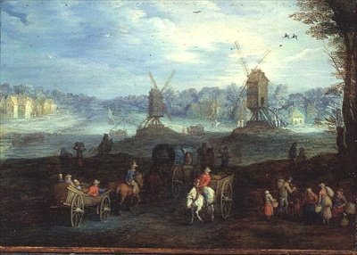 Paysage avec moulins à vent - Jan the Elder Brueghel