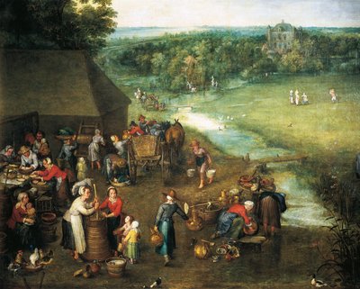 La vie à la campagne (détail) - Jan the Elder Brueghel