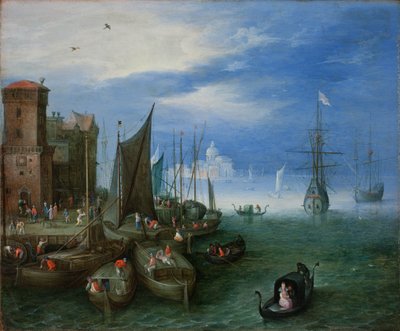 Scène de Port à Venise - Jan the Elder Brueghel