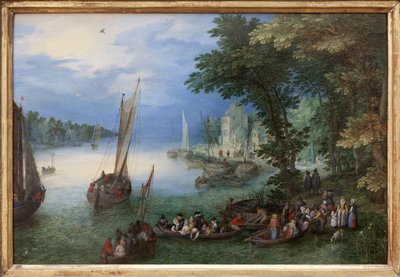 Scène de rivière ou le barkage - Jan the Elder Brueghel
