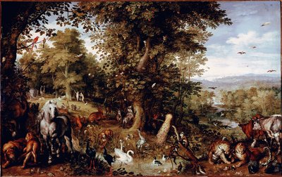 Le Paradis éternel Tous les animaux de la création représentés par paires - Jan the Elder Brueghel