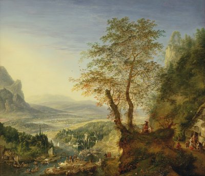Paysage fluvial capriccio, vers 1700 - Jan the Elder Griffier
