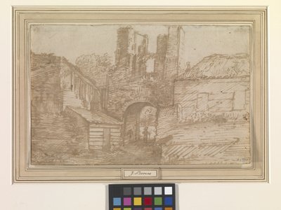 La porte extérieure des ruines du château de Brederode - Jan the Elder Lievens