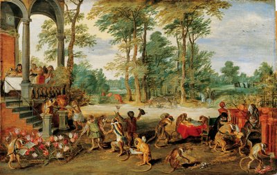 Une satire de la tulipomanie, vers 1640 - Jan the Younger Brueghel