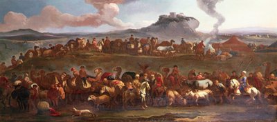 Une caravane turque dans un paysage - Jan van (attr. to) Huchtenburgh