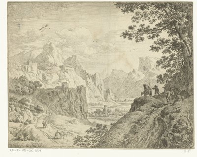Paysage fluvial avec voyageurs - Jan van Aken