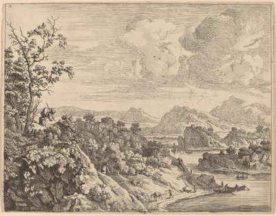 Vue du Rhin - Jan van Aken after Herman Saftleven