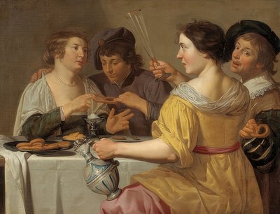 Les mangeurs de bretzels - Jan van Bijlert