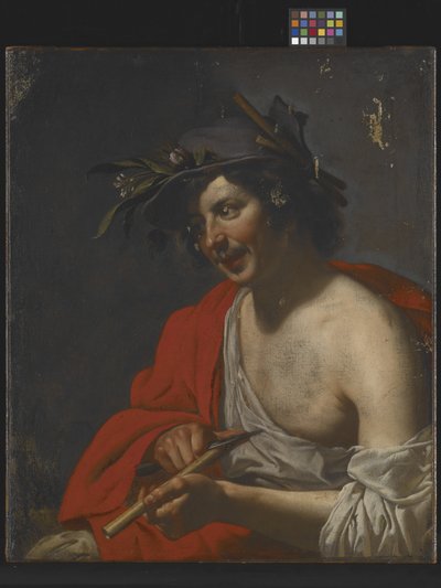 Berger taillant sa flûte - Jan van Bijlert or Bylert