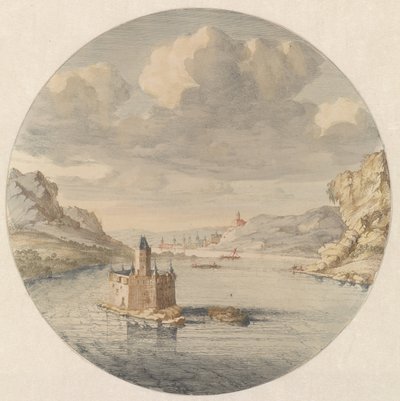 Vue sur le château de Pfalzgrafenstein près de Kaub - Jan van Call (I)