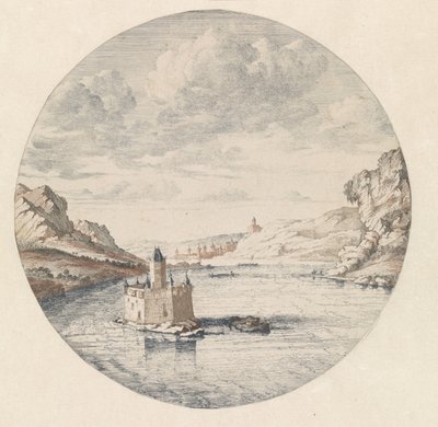 Vue du château de Pfalzgrafenstein près de Kaub - Jan van Call (I)