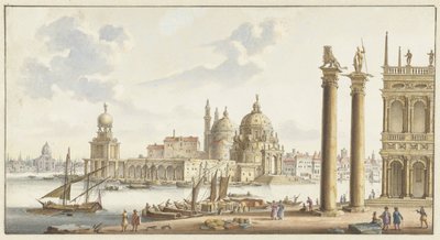 Vue de la Sta. Maria della Salute depuis la place S. Marc à Venise - Jan van Call (I)