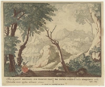 Berger et bergère se reposant sous un arbre - Jan van Call (I)