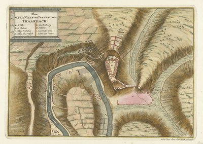 Plan du village et du château de Trarbach, 1704 - Jan van Call (II) (attributed to)