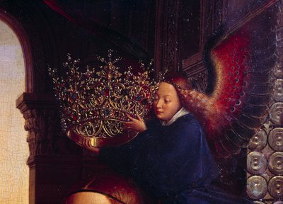 Un ange couronnant la Vierge (détail) - Jan van Eyck