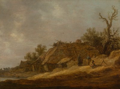 Ferme délabrée avec des paysans - Jan van Goyen
