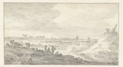 Paysage avec des figures sur une dune - Jan van Goyen