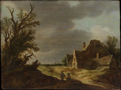 Chemin sablonneux avec une ferme - Jan van Goyen