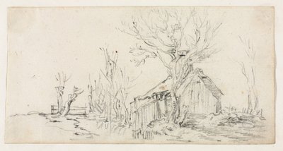 Esquisse de paysage avec cottage - Jan van Goyen