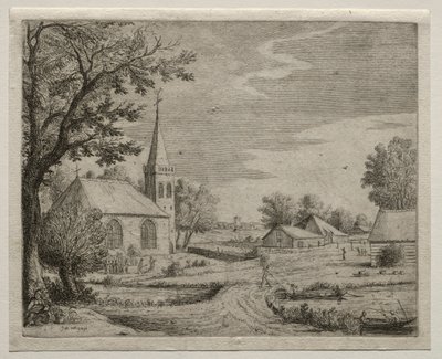 Église du village - Jan van Goyen