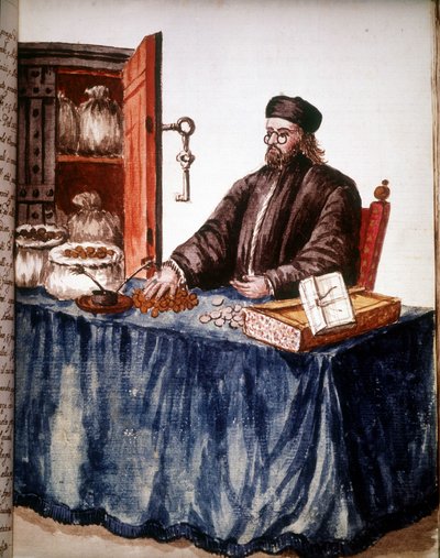 Un banquier à Venise. Dessin à l