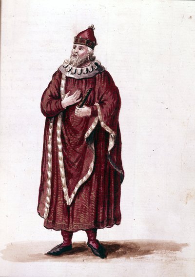 Un doge au 11ème siècle. Dessin à l