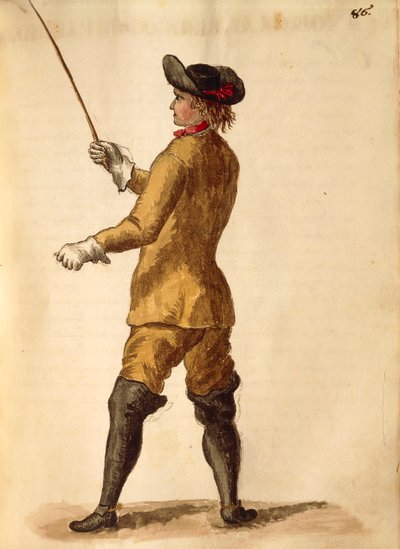 Gentilhomme en costume de cavalier, par Jan van Grevenbroeck, Gli Abiti de Veneziani - Jan van Grevenbroeck