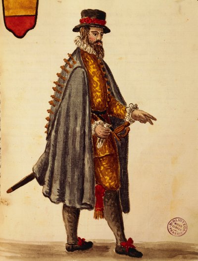 Ambassadeur napolitain, Gli Abiti de Veneziani, livre illustré de costumes - Jan van Grevenbroeck
