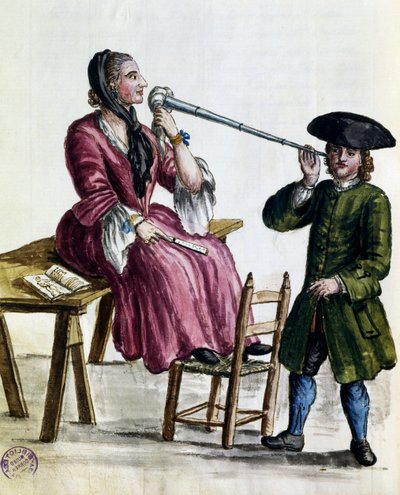 Prédiction de bonne fortune, illustration tirée de Costumes des Vénitiens de presque tous les âges, recueillis et peints avec diligence au XVIIIe siècle, Giovanni di Grevembroch (1731-1807) - Jan van Grevenbroeck