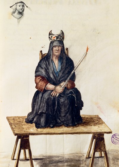 Sorcière, illustration de "Gli Habiti de