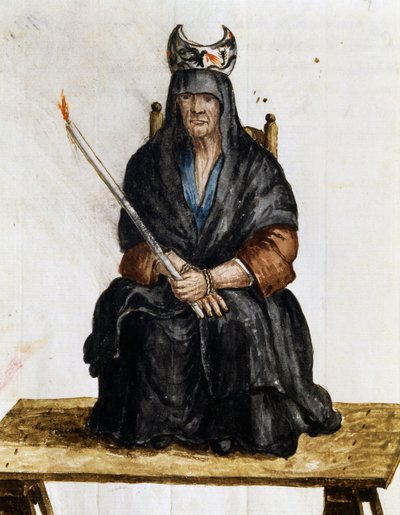 Sorcière, illustration de Costumes des Vénitiens de presque tous les âges, soigneusement recueillis et peints au 18ème siècle, Giovanni di Grevembroch (1731-1807) - Jan van Grevenbroeck