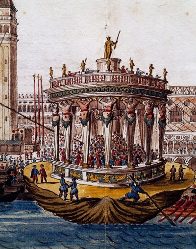 Théâtre du Monde, Tournoi à Venise par la Confrérie des Chevaliers de la Jarretière - Jan van Grevenbroeck