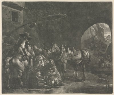 La mère des deux enfants - Jan van Huchtenburg