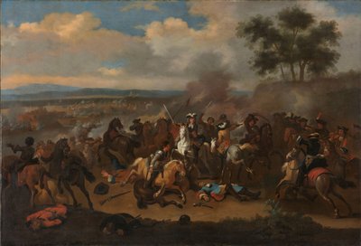 La bataille de la Boyne, Irlande, entre les rois Jacques II et Guillaume III, 12 juillet 1690 - Jan van Huchtenburg