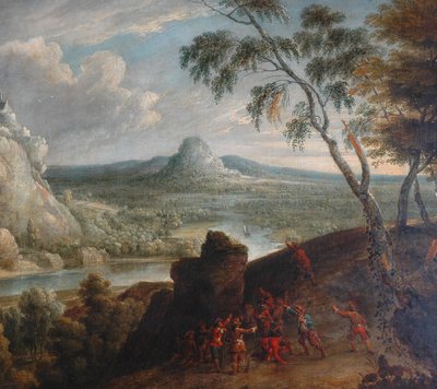 Paysage avec bandits en embuscade - Jan van Huchtenburgh