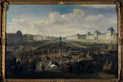 Louis XIV approchant du Pont Neuf, Paris - Jan van Huchtenburgh