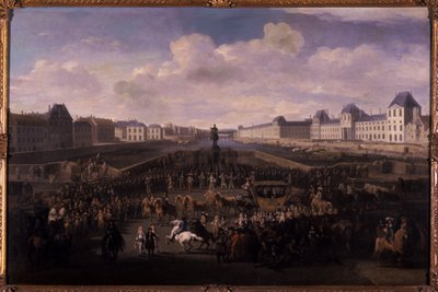 Louis XIV approchant du Pont Neuf, Paris, 1674 - Jan van Huchtenburgh