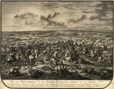 Archives municipales. Gravure. La bataille d