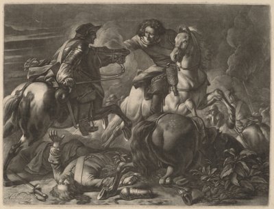 Deux cavaliers combattants - Jan van Huchtenburgh