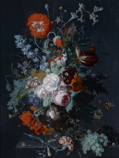 Nature morte de fleurs et de fruits, c.1715 - Jan van Huysum