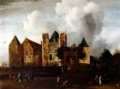 Vue du château de Purmerend, près de Monnickendam, Waterland, Hollande - Jan van III Kessel