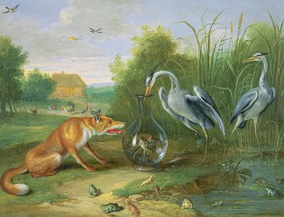 Le Héron et le Renard, 1661 - Jan van Kessel the Elder